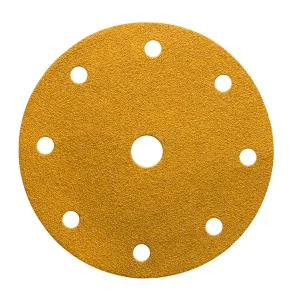A sample of the gold disc with 8 + 1 holes