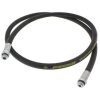A 2-meter hydraulic hose that can handle a maximum pressure of 10,000psi with 1/4" Male to 1/4" Male fittings.