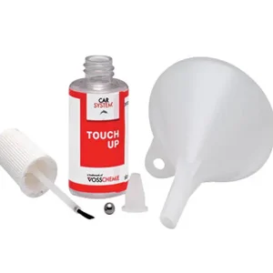 A touch-up bottle with a brush